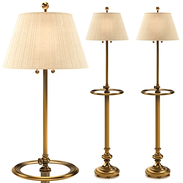 Chapman Overseas Floor Lamp: Classic Elegance 3D model image 1 