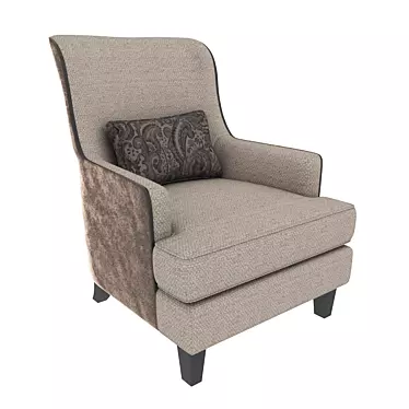 Elegant Baxley Accent Chair: Luxurious Design, Perfectly Sized 3D model image 1 