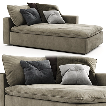 Indera Sofa in Sleek Design 3D model image 1 