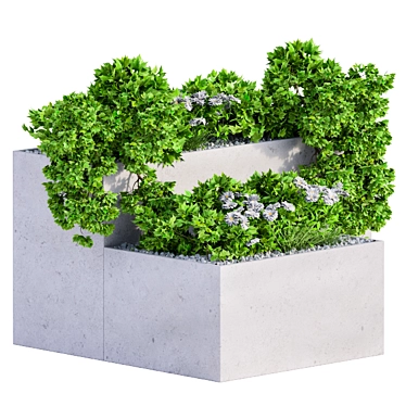Strawberry Plant Box: Fresh Outdoor Delights 3D model image 1 
