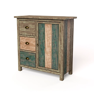 Elegant Selma Accent Cabinet 3D model image 1 