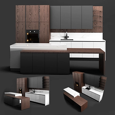 Modern Cabinet 02PZ | 3D Max | OBJ | Vray | Corona | Texture 3D model image 1 