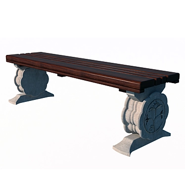Modern Bench -Blissful Seating 3D model image 1 