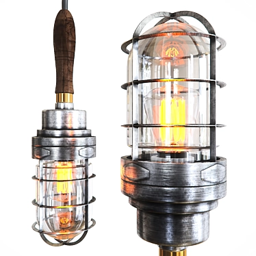 Steampunk Loft Cage Pendant 3D model image 1 