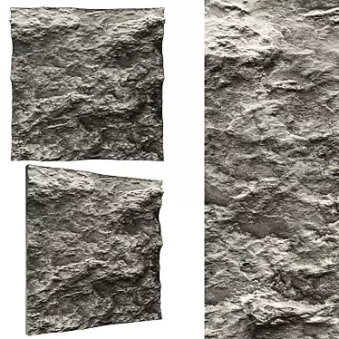 Sleek Stone Wall Panel 3D model image 1 