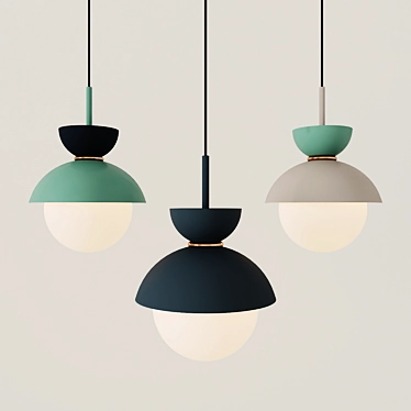 Savie Pendant: Sleek and Adjustable Lighting 3D model image 1 