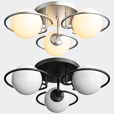 ST Luce Galio Three-Light Pendant 3D model image 1 