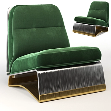 Sleek Velvet Accent Chair

Translated from Russian: Стильное Велюровое Кресло 3D model image 1 