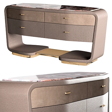 Sleek PRISMA Dresser: Functional Elegance 3D model image 1 