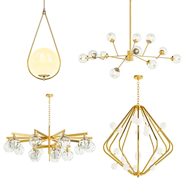 Modern Chandelier Collection 3D model image 1 