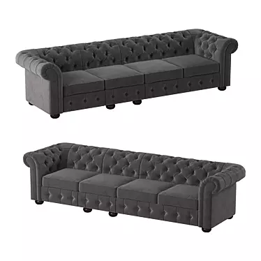 Luxurious Chester_3 Sofa - Elegant and Comfortable 3D model image 1 