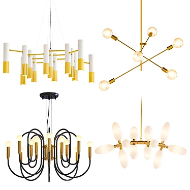 Modern Chandelier Collection 3D model image 1 