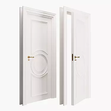 Elegant Heritage Interior Door 3D model image 1 