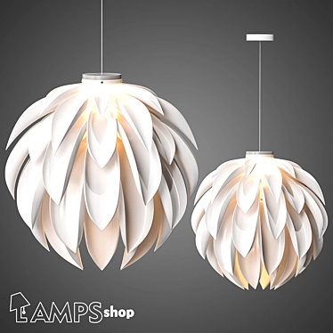 Plumule Chandelier: Elegant and Versatile 3D model image 1 