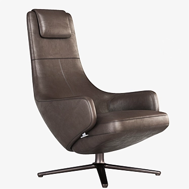 Vitra Repos Armchair: Classic Elegance 3D model image 1 