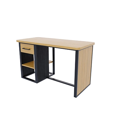 Stylish Loft Writing Desk 3D model image 1 