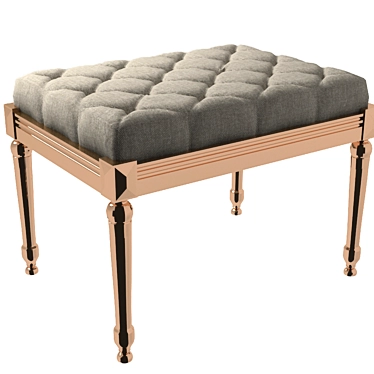 Elegant Fabric-Top Bench 3D model image 1 