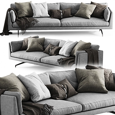 Indera Fauve Sofa: Modern Comfort at Its Finest 3D model image 1 