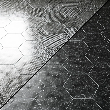 EQUIPE CORALSTONE: Hexagon Porcelain Tiles 3D model image 1 