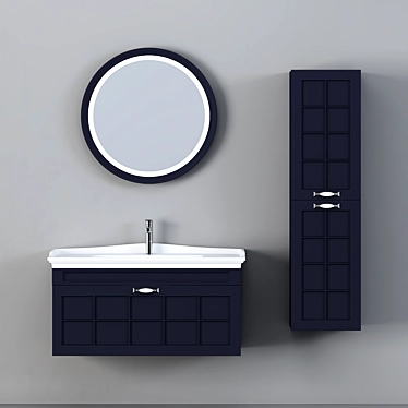 Sleek Bathroom Storage | No. 063 3D model image 1 