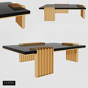 Luxurious Vertigo Marble Center Table 3D model image 1 