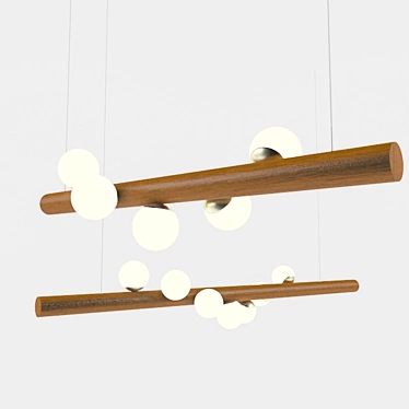 Shiningmoon Pendant Lighting: Elegant and Versatile 3D model image 1 