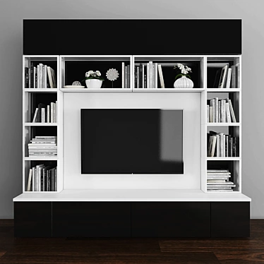 Sleek TV Stand Set: Modern Design 3D model image 1 