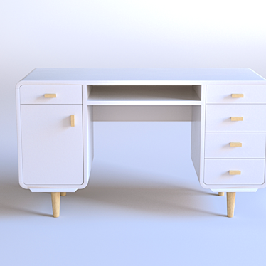 La Redoure Jimi Scandinavian Writing Desk 3D model image 1 