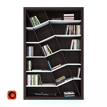 Maze Bookcase: Perfect Storage for Office or Library 3D model image 1 