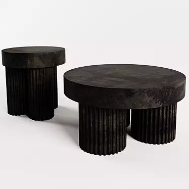 Sculptural Greek-inspired Concrete Coffee Table 3D model image 1 