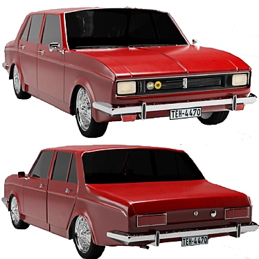 Vintage Iranian Classic Car Peykan 3D model image 1 