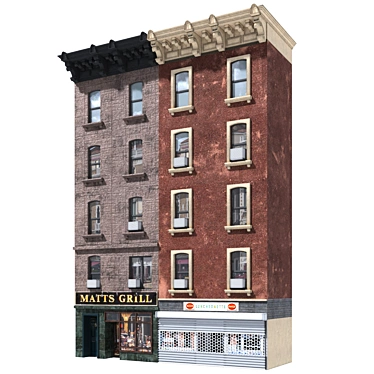 Vintage Facade for Old Building 3D model image 1 