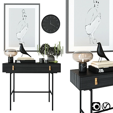 Modern Decor Set: Eames Bird, Ceramic Vase, Productivity Planner 3D model image 1 