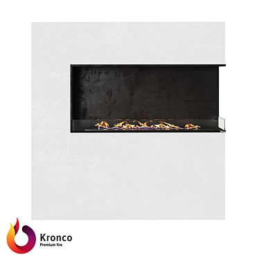 Kronco Classik Corner 1200 - Stylish Biofireplace 3D model image 1 