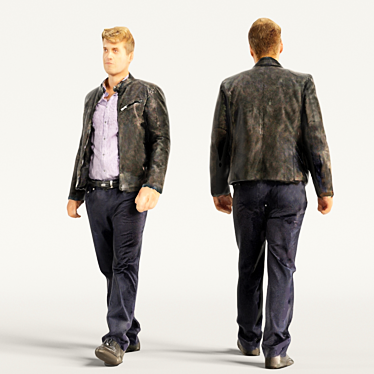 Realistic 3D Scanned Man - 3 Variations 3D model image 1 