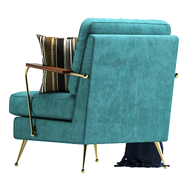 Gamble Green Lounge Chair 3D model image 1 