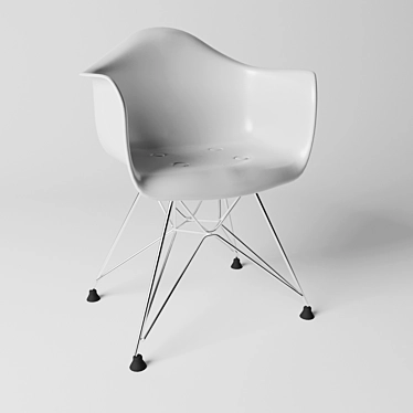 Iconic Eames Plastic Chair 3D model image 1 