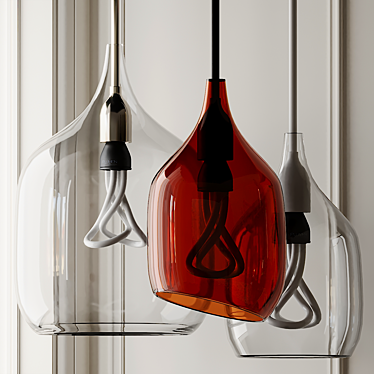 Sleek Vessel Pendant Light 3D model image 1 