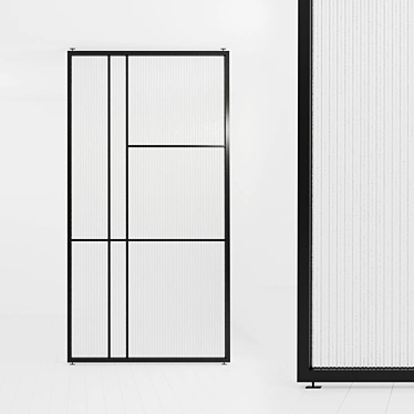 Versatile Glass Partition for Customizable Spaces 3D model image 1 