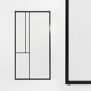 Customizable Glass Partition for Versatile Use 3D model image 1 