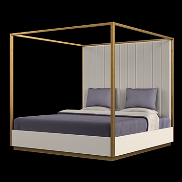 Sunpan Casette King Poster Bed 3D model image 1 