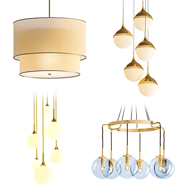 Modern Chandelier Set 61 3D model image 1 