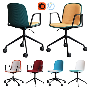 Cavatina Office Chair Set - Stylish and Ergonomic 3D model image 1 