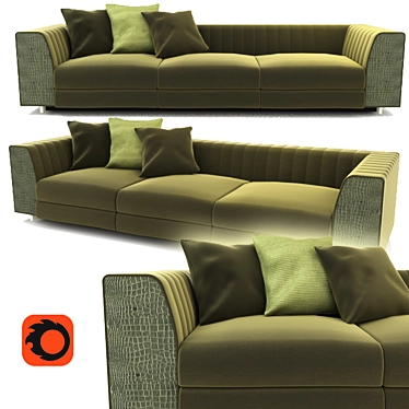 Luxury HARRY Sofa: Modern Elegance 3D model image 1 