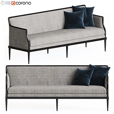 Laval Sofa: Unparalleled Comfort & Style 3D model image 1 