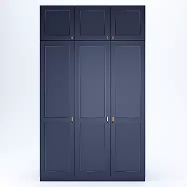 Custom-made Swing Door Cabinet Wardrobe - 1500x596x2500mm 3D model image 1 