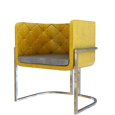 Modern Yellow Chair 3D model image 1 