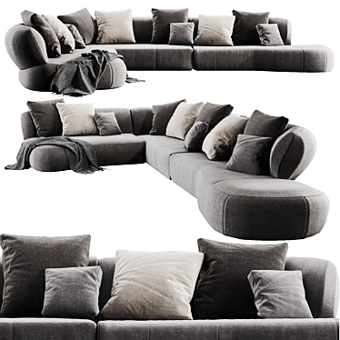 Modern Molteni&C Surf Sectional: Stylish & Spacious 3D model image 1 