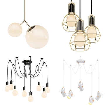 Title: Modern Chandelier Collection 3D model image 1 