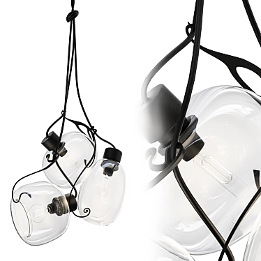 Modern Cluster Pendant Light 3D model image 1 